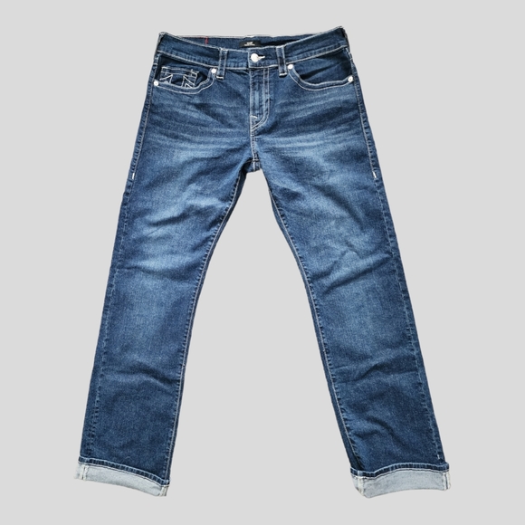 NWOT True Religion Ricky Relaxed Straight Jeans 34Wx34L - Picture 3 of 6